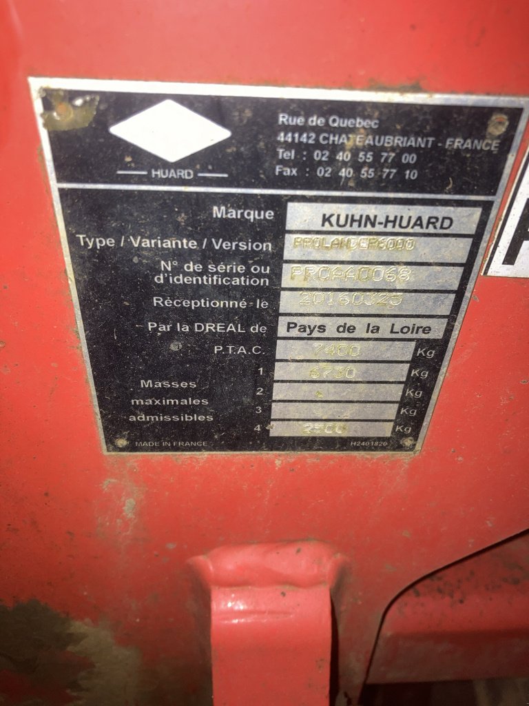 Grubber des Typs Kuhn PROLANDER 6000, Gebrauchtmaschine in BOISMONT (Bild 10)