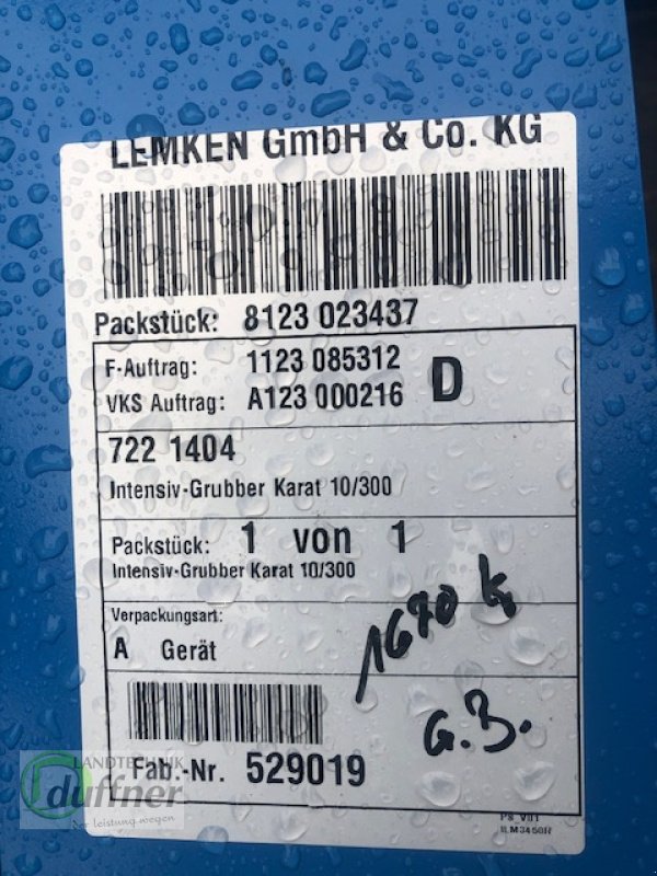 Grubber tip Lemken Karat 9/300, Neumaschine in Hohentengen (Poză 3)