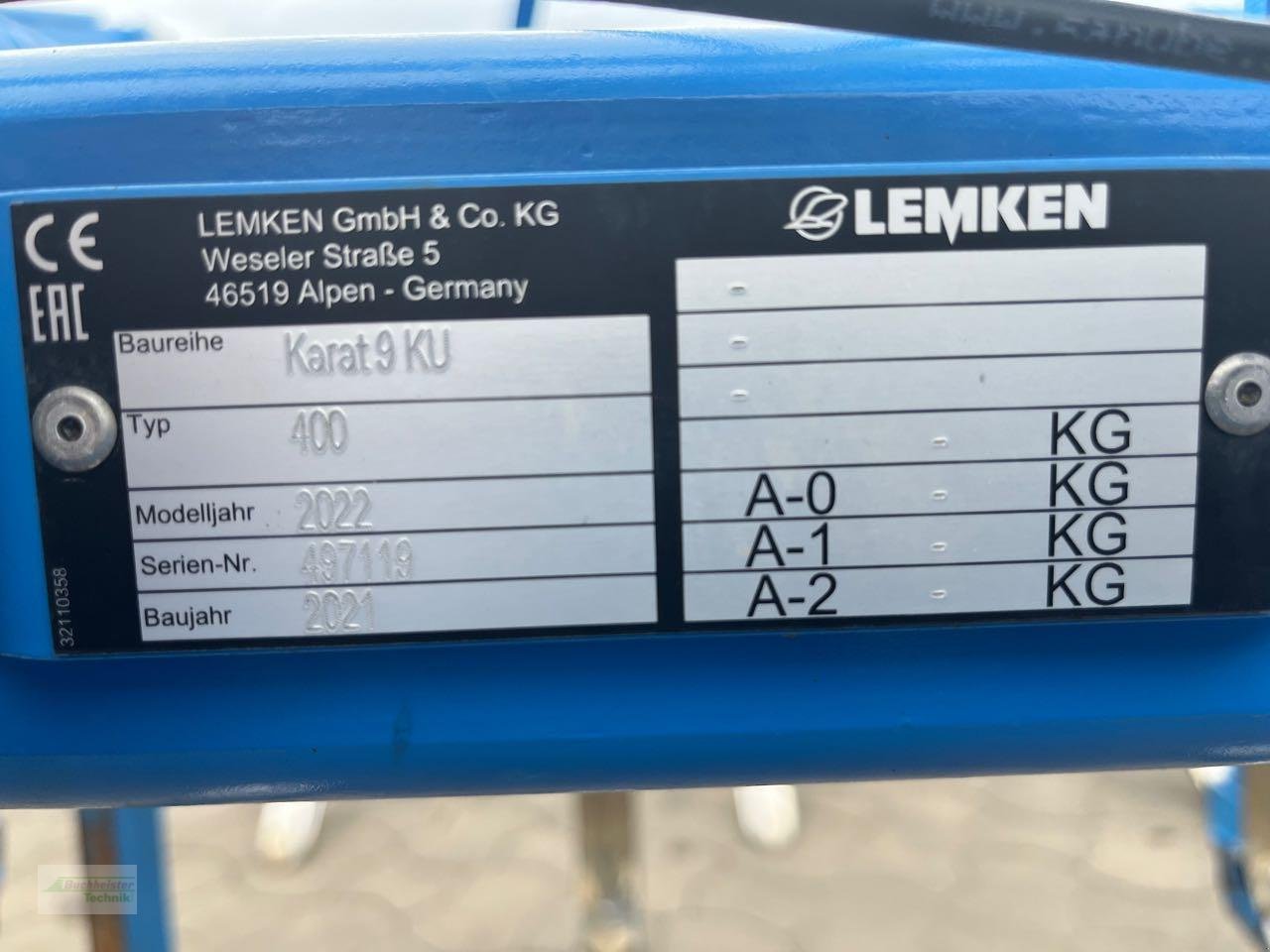 Grubber typu Lemken Karat 9 U, Gebrauchtmaschine v Coppenbruegge (Obrázek 7)