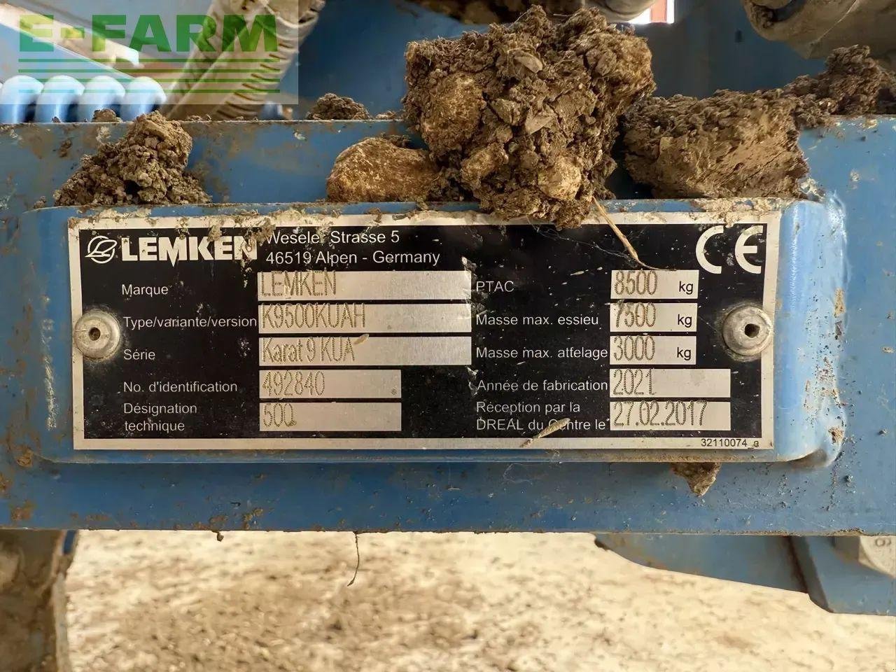 Grubber typu Lemken karat 9, Gebrauchtmaschine v CHAUVONCOURT (Obrázek 7)