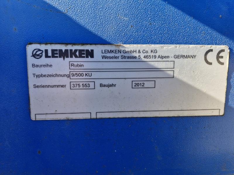 Grubber typu Lemken RUBIN 9/500 KU, Gebrauchtmaschine v BRAY en Val (Obrázek 9)