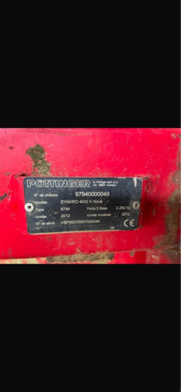 Grubber del tipo Pöttinger Synkro 4030 k nova, Gebrauchtmaschine en VERT TOULON (Imagen 2)
