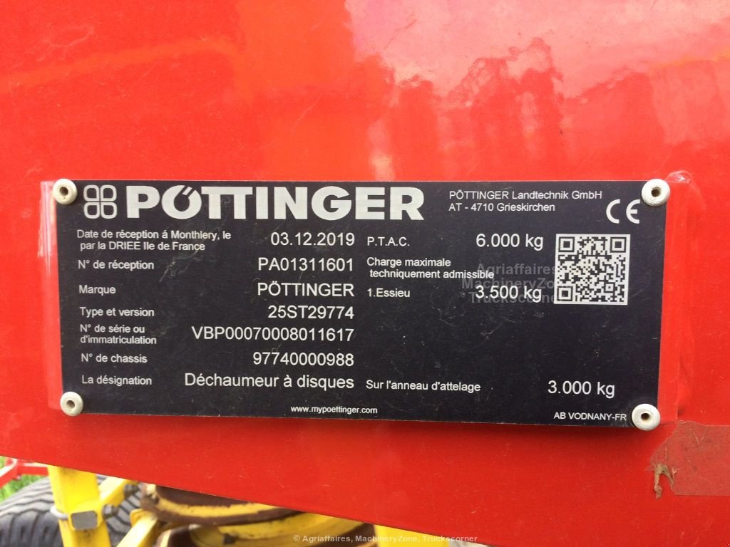 Grubber des Typs Pöttinger Terradisc 4001T, Gebrauchtmaschine in azerailles (Bild 6)