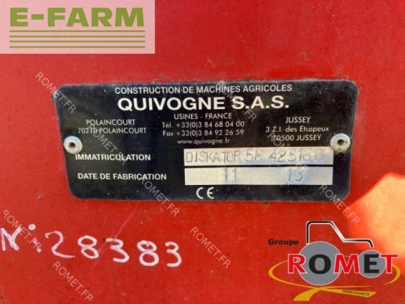 Grubber typu Quivogne diskator 5m, Gebrauchtmaschine v GENNES-SUR-GLAIZE (Obrázok 1)
