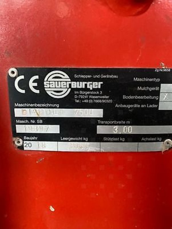 Grubber typu Sauerburger DIABOLO 752, Gebrauchtmaschine w Sainte-Croix-en-Plaine (Zdjęcie 8)