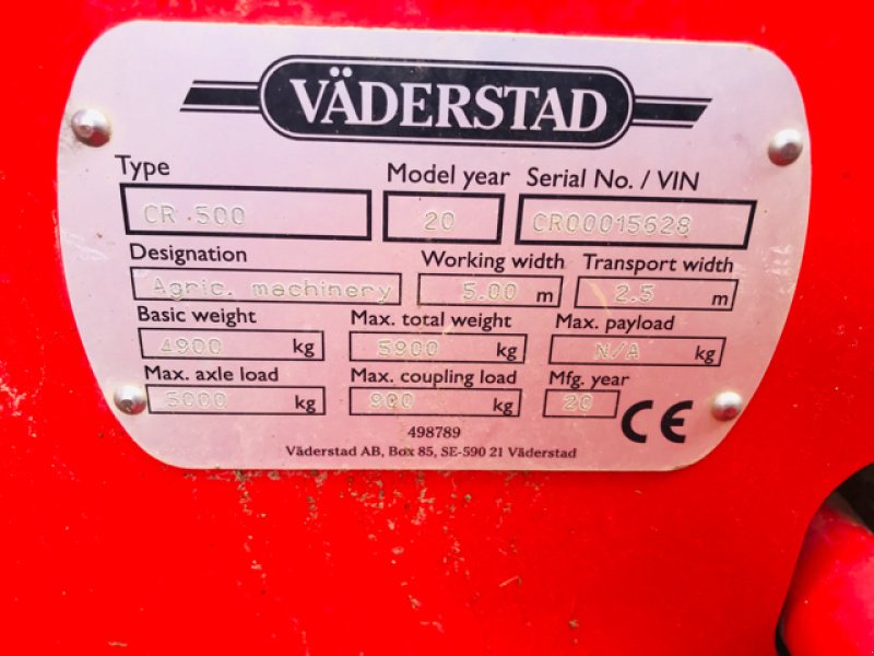 Grubber typu Väderstad CARRIER CR 500, Gebrauchtmaschine v CHEVILLON  (MAIZEROY) (Obrázek 8)