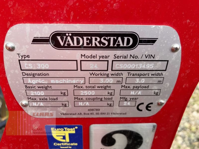 Grubber типа Väderstad CULTUS CS 300, Vorführmaschine в Altenstadt a.d. Waldnaab (Фотография 9)