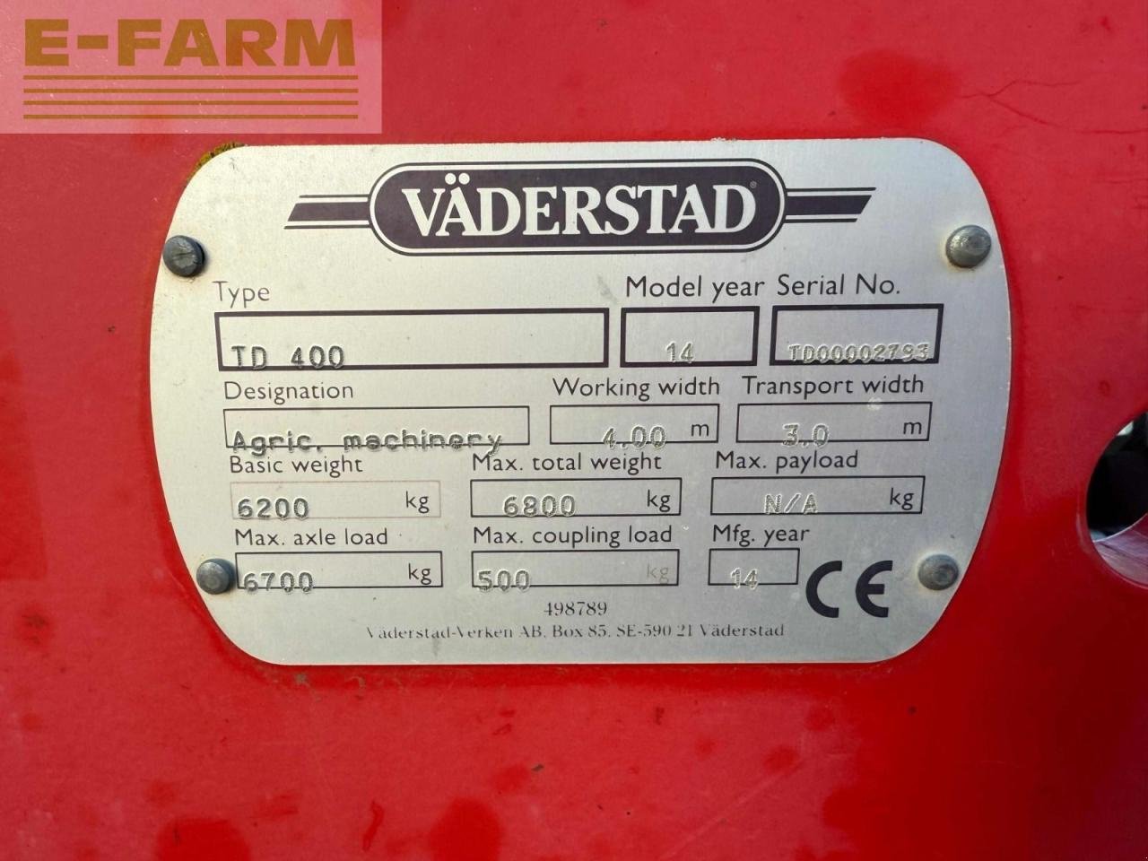 Grubber des Typs Väderstad TopDown 400, Gebrauchtmaschine in Hamburg (Bild 4)