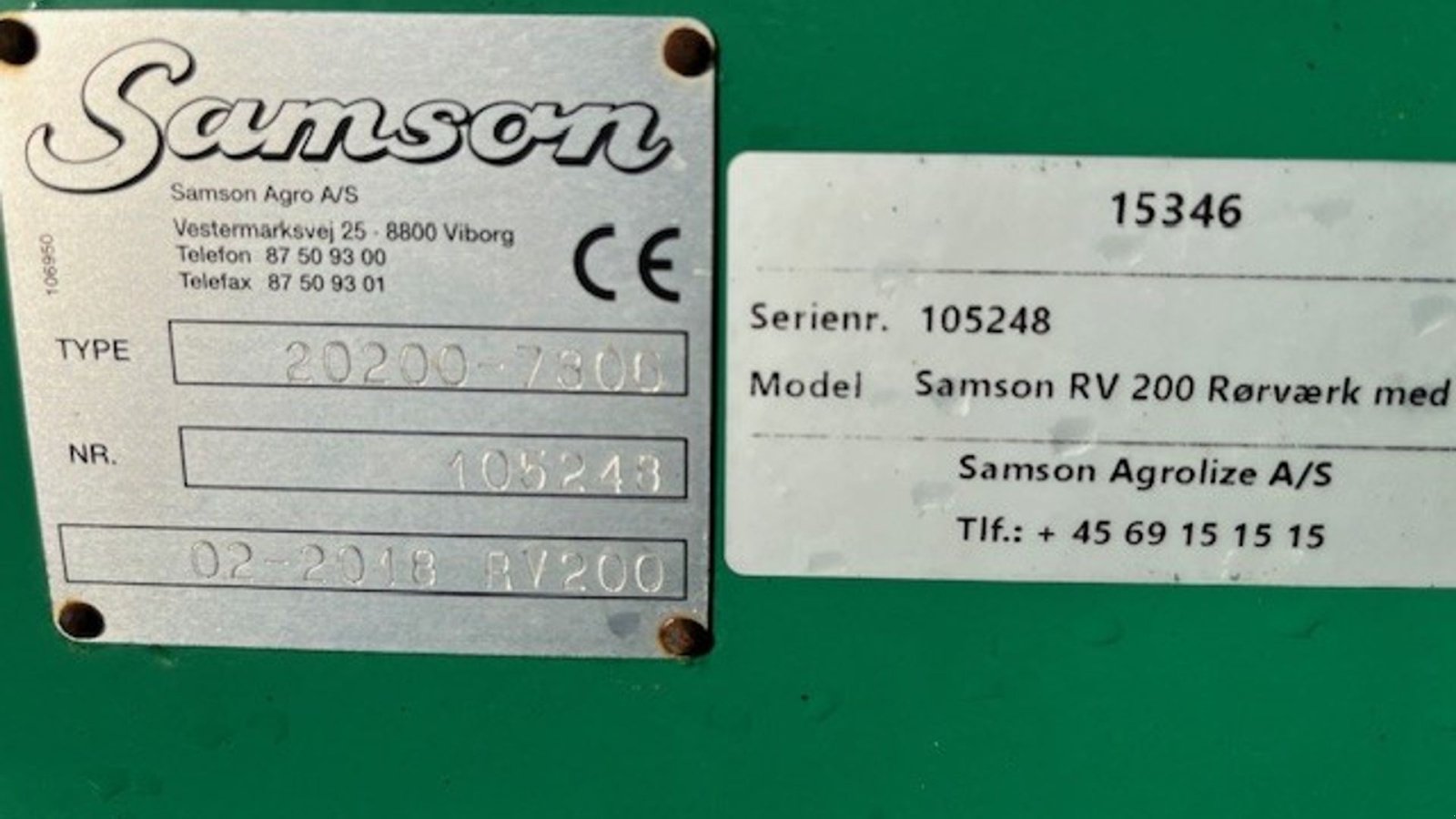 Güllemixer Türe ait Samson RV 200, Gebrauchtmaschine içinde Skærbæk (resim 6)