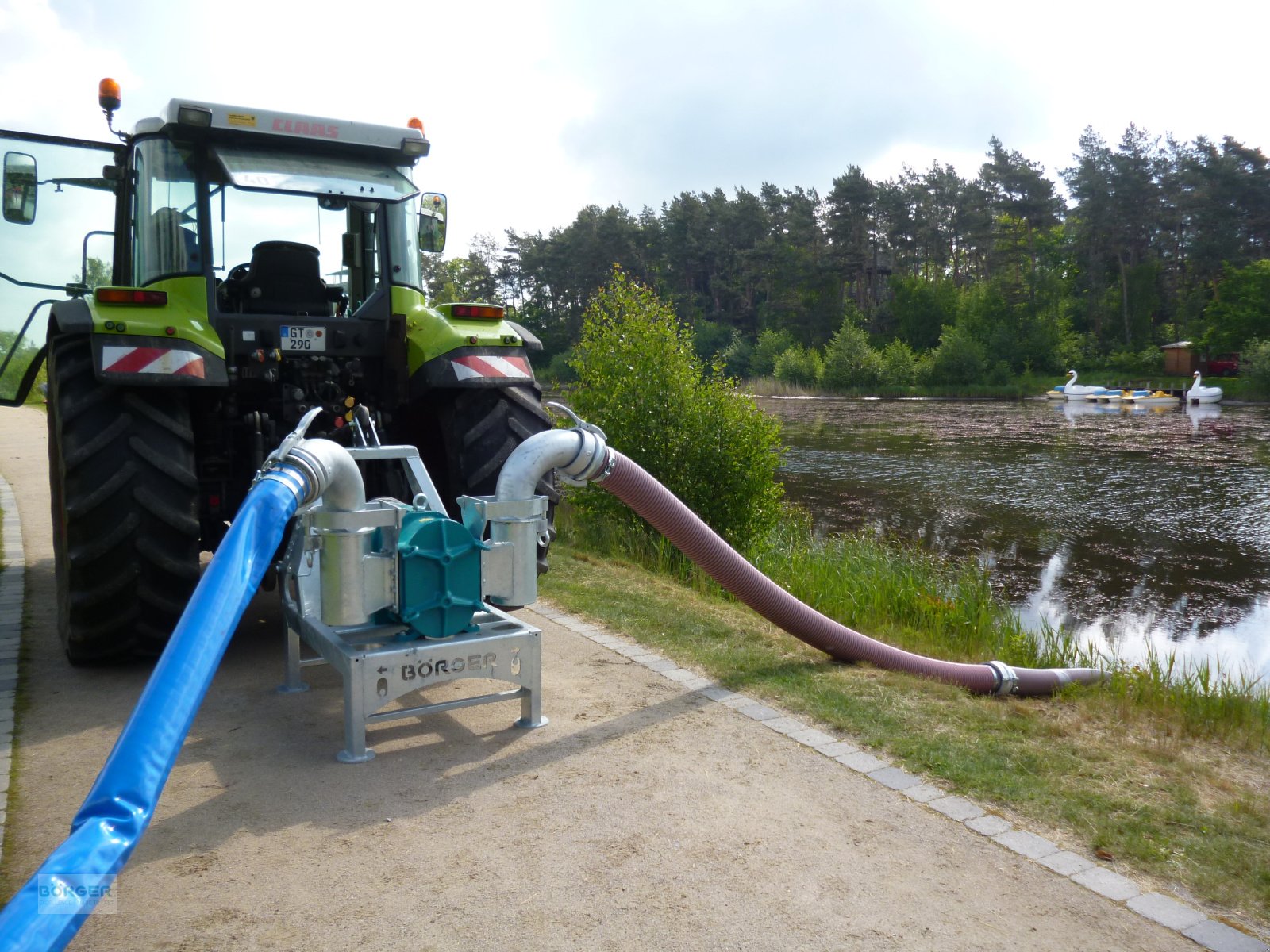 Güllepumpe des Typs Börger Drehkolbenpumpe CL 520, FL 518, FL 1036 auf Dreipunktbock, Neumaschine in Borken-Weseke (Bild 4)