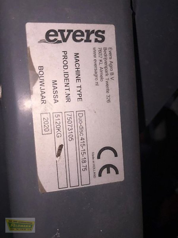 Güllescheibenegge del tipo Evers Gülleschlitze 15mtr DuoDisc 415-15-18.75, Gebrauchtmaschine In Neuenkirchen-Vinte (Immagine 2)