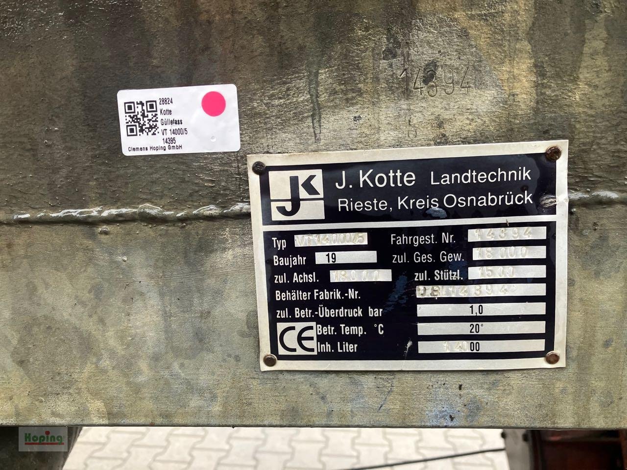 Gülleselbstfahrer типа Kotte VT 14000/5, Gebrauchtmaschine в Bakum (Фотография 14)