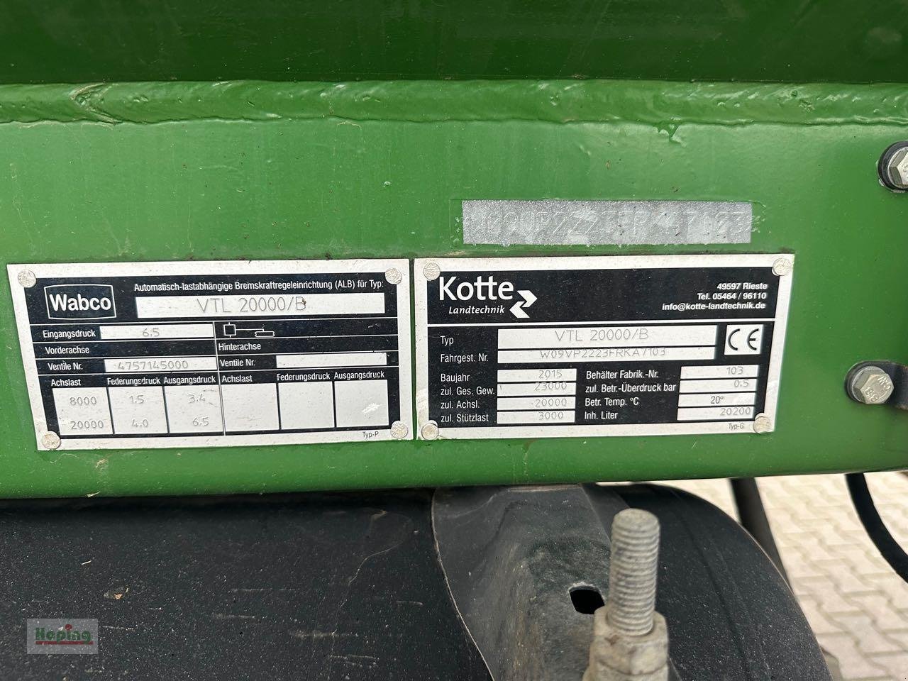 Gülleselbstfahrer типа Kotte VTL 20000/B, Gebrauchtmaschine в Bakum (Фотография 8)