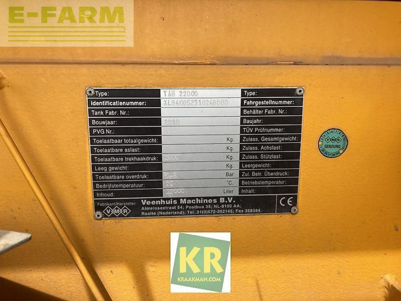 Gülleselbstfahrer des Typs Veenhuis hdg #29527, Gebrauchtmaschine in STEENBERGEN (Bild 10)