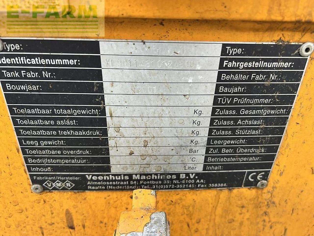 Gülleselbstfahrer of the type Veenhuis tt14000 tank, Gebrauchtmaschine in ag BROEKLAND (Picture 16)