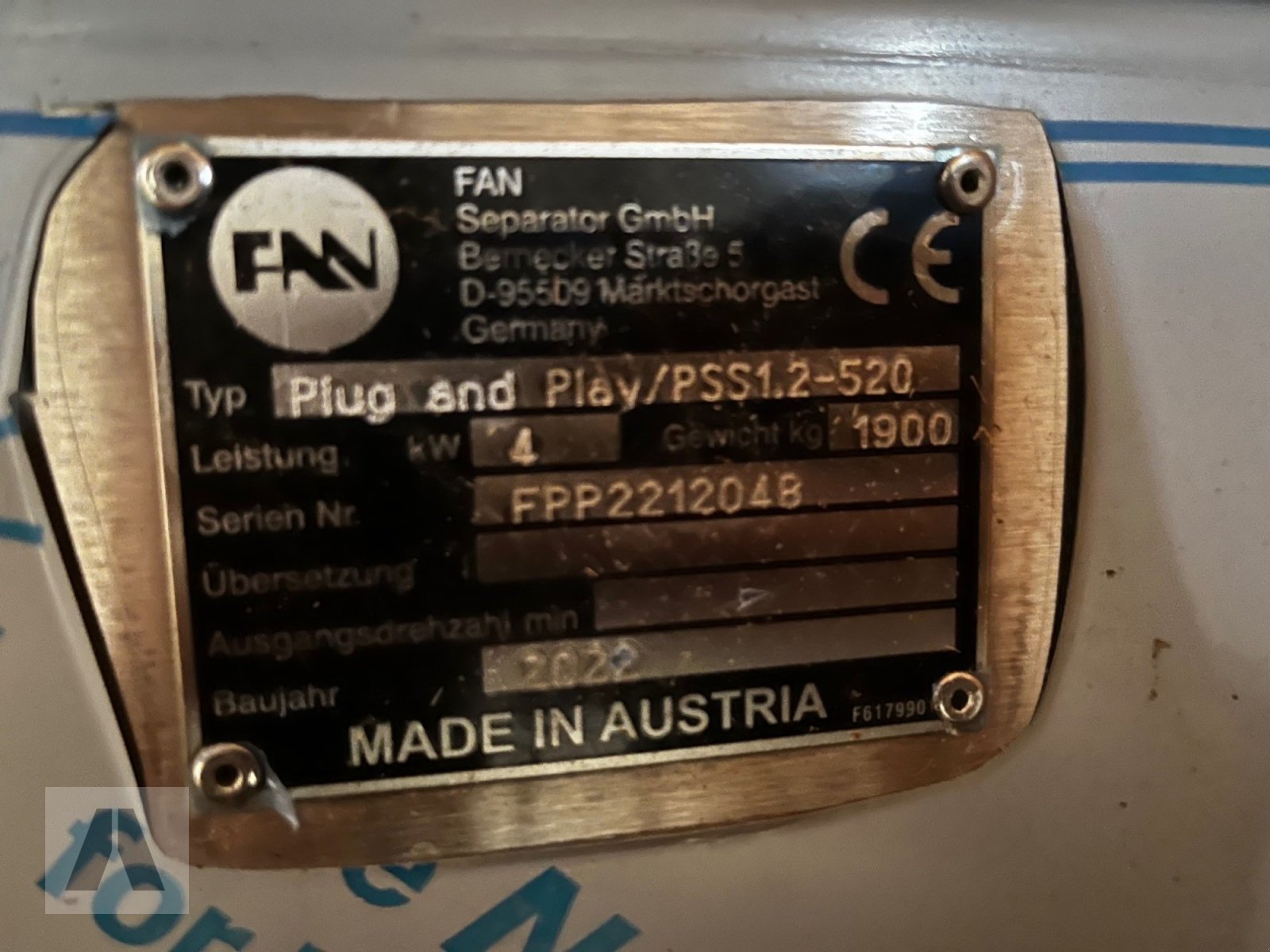 Gülleseparator typu FAN FAN Plug and Play / PSS1.2-520 Gülleseparator, Gebrauchtmaschine w Regensburg (Zdjęcie 4)