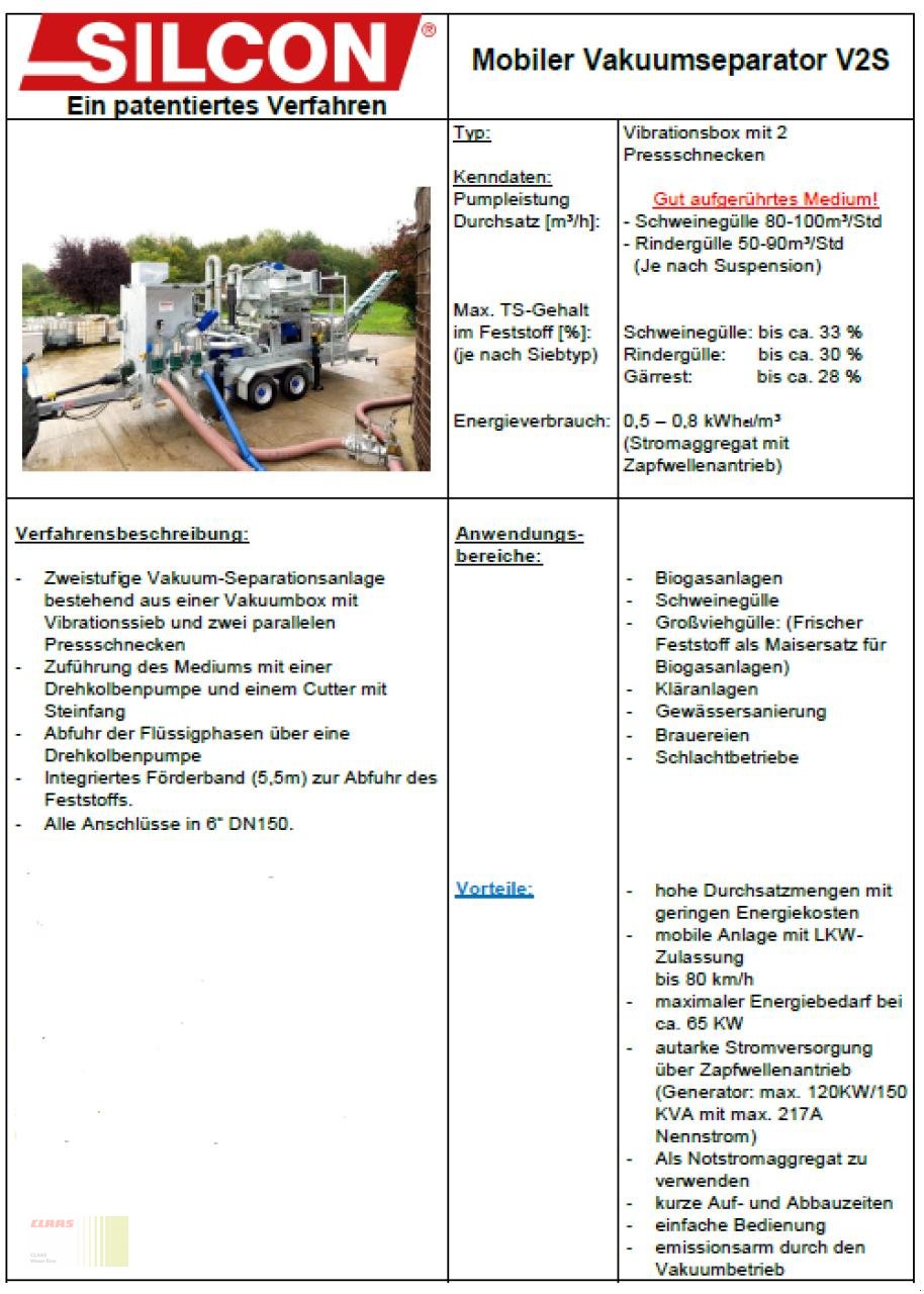 Gülleseparator des Typs SILCON V2S mobiler Vakuum Separator, Gülle u. Gärreste, Stromgenerator, Cutter, EES 2017 !, Gebrauchtmaschine in Molbergen (Bild 19)