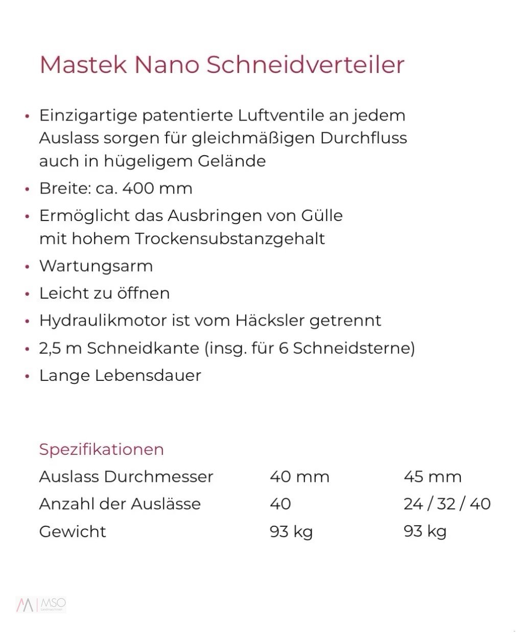 Gülleverteiltechnik от тип Mastek Nano Schneidverteiler, Neumaschine в Berumerfehn (Снимка 4)