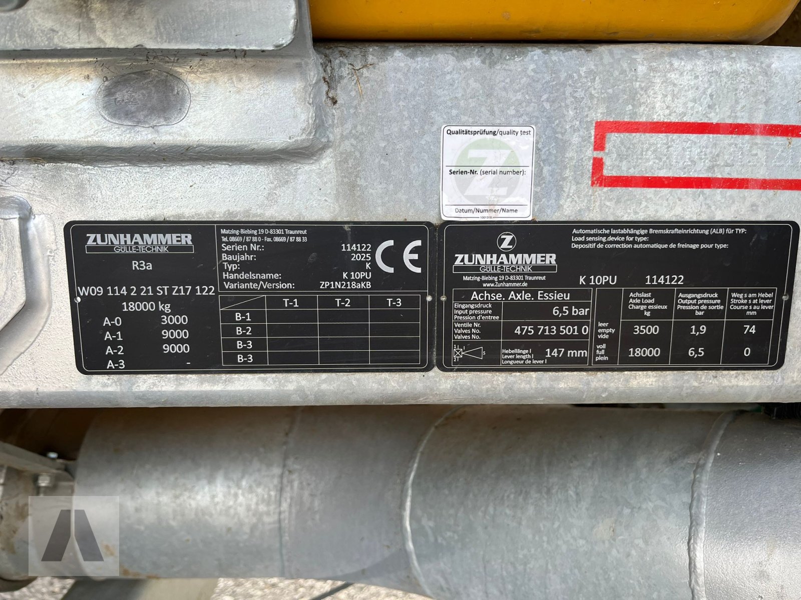 Gülleverteiltechnik типа Zunhammer K 10 PU, Gebrauchtmaschine в Antdorf (Фотография 10)