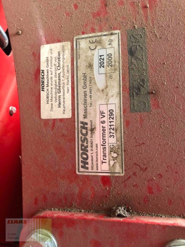 Hackgerät Türe ait Horsch Transformer 6 VF, Gebrauchtmaschine içinde Vachdorf (resim 2)