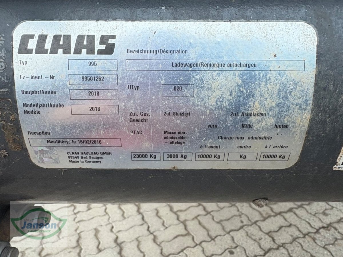 Häcksel Transportwagen tip CLAAS Cargos 750 Tandem, Gebrauchtmaschine in Diemelsee (Poză 9)