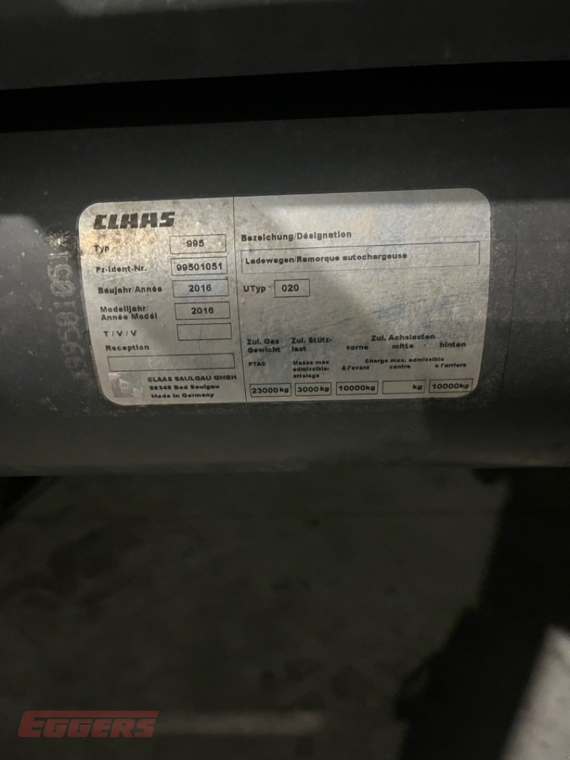 Häcksel Transportwagen типа CLAAS CARGOS 750 TREND, Gebrauchtmaschine в Suhlendorf (Фотография 3)