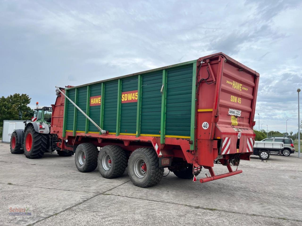 Häcksel Transportwagen vrste Hawe Tridem SDW 45T mit Heckentleerung, Silagewagen, Gebrauchtmaschine v Schierling (Slika 3)