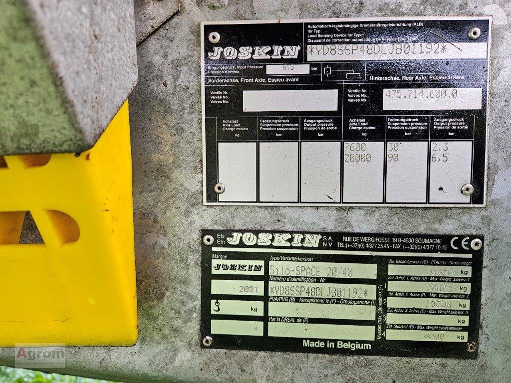 Häcksel Transportwagen des Typs Joskin Silospace 2 480 D, Gebrauchtmaschine in Riedhausen (Bild 6)