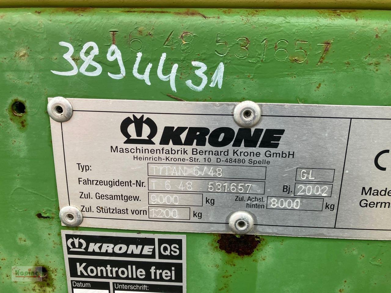 Häcksel Transportwagen za tip Krone Titan 6/48, Gebrauchtmaschine u Bakum (Slika 8)