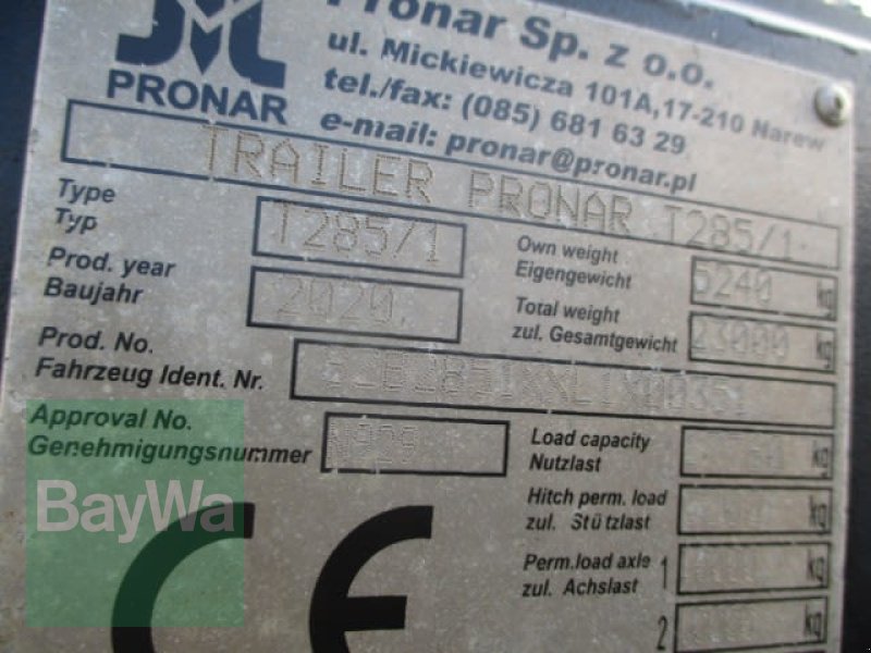 Hakenwagen of the type PRONAR T 285/1       #569, Gebrauchtmaschine in Schönau b.Tuntenhausen (Picture 18)