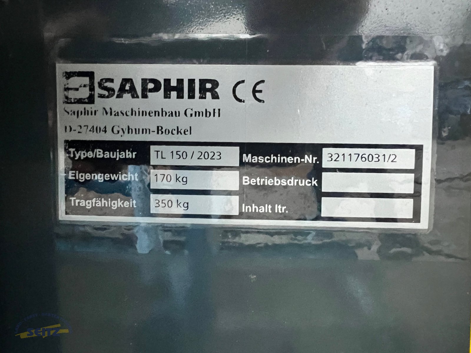 Heckcontainer типа Saphir TL 150, Neumaschine в Lindenfels-Glattbach (Фотография 3)