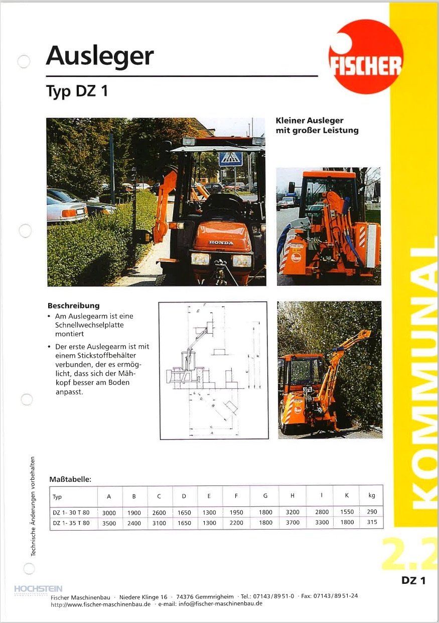 Heckenschere typu Fischer DZ1.35, Gebrauchtmaschine v Heidelberg - Rohrbach Süd (Obrázek 7)