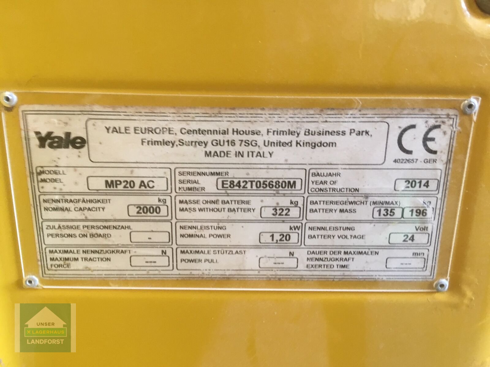 Heckstapler/Anbaustapler des Typs Sonstige MP 20 AC, Gebrauchtmaschine in Kapfenberg (Bild 3)