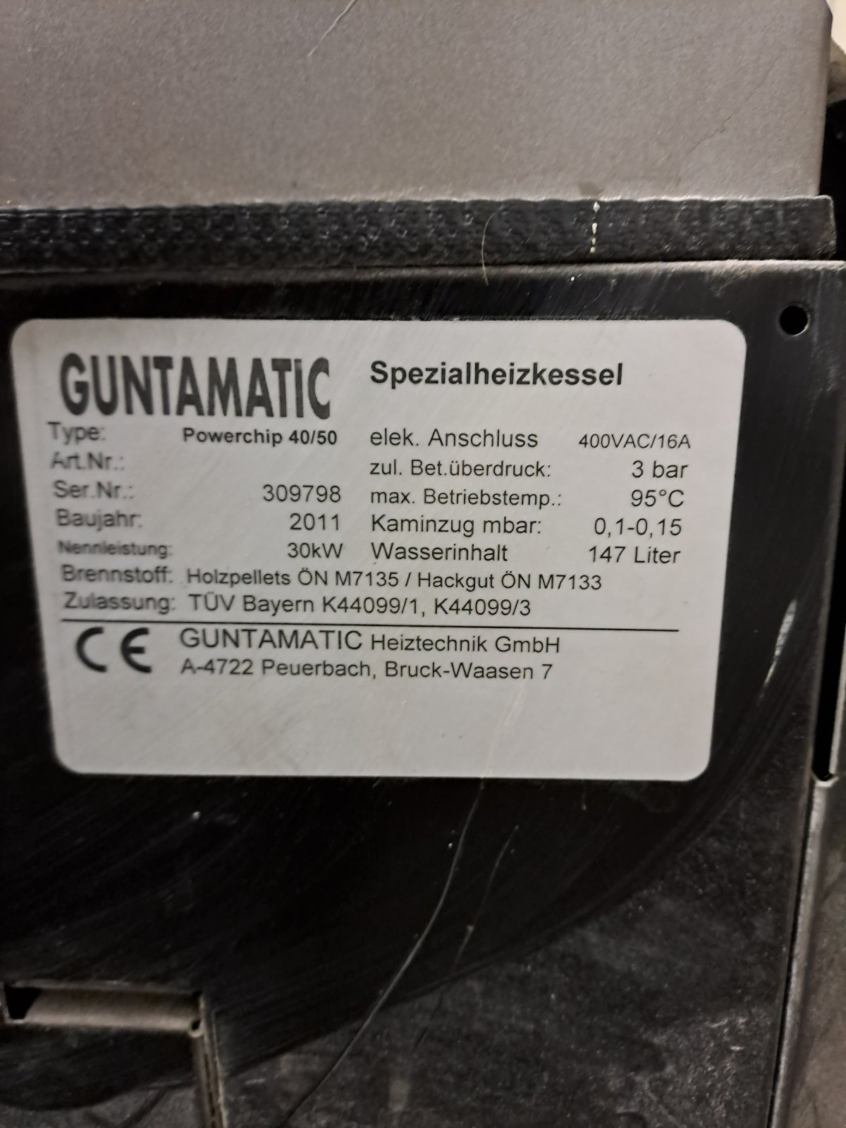 Heizgerät типа Guntamatic Powerchip 40/50, Gebrauchtmaschine в FELDTHURNS (Фотография 3)