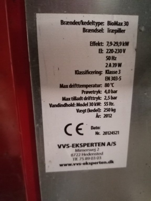 Heizgerät des Typs Sonstige Biomax 30, Gebrauchtmaschine in Egtved (Bild 4)