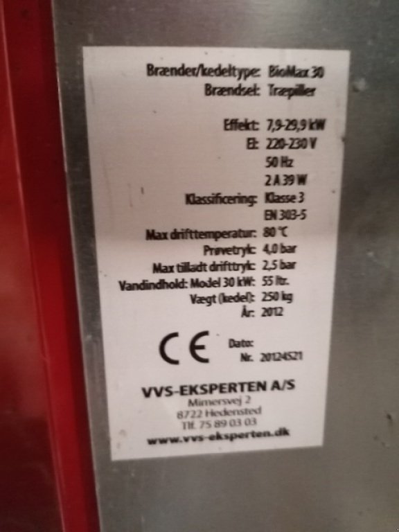 Heizgerät des Typs Sonstige Biomax 30, Gebrauchtmaschine in Egtved (Bild 3)