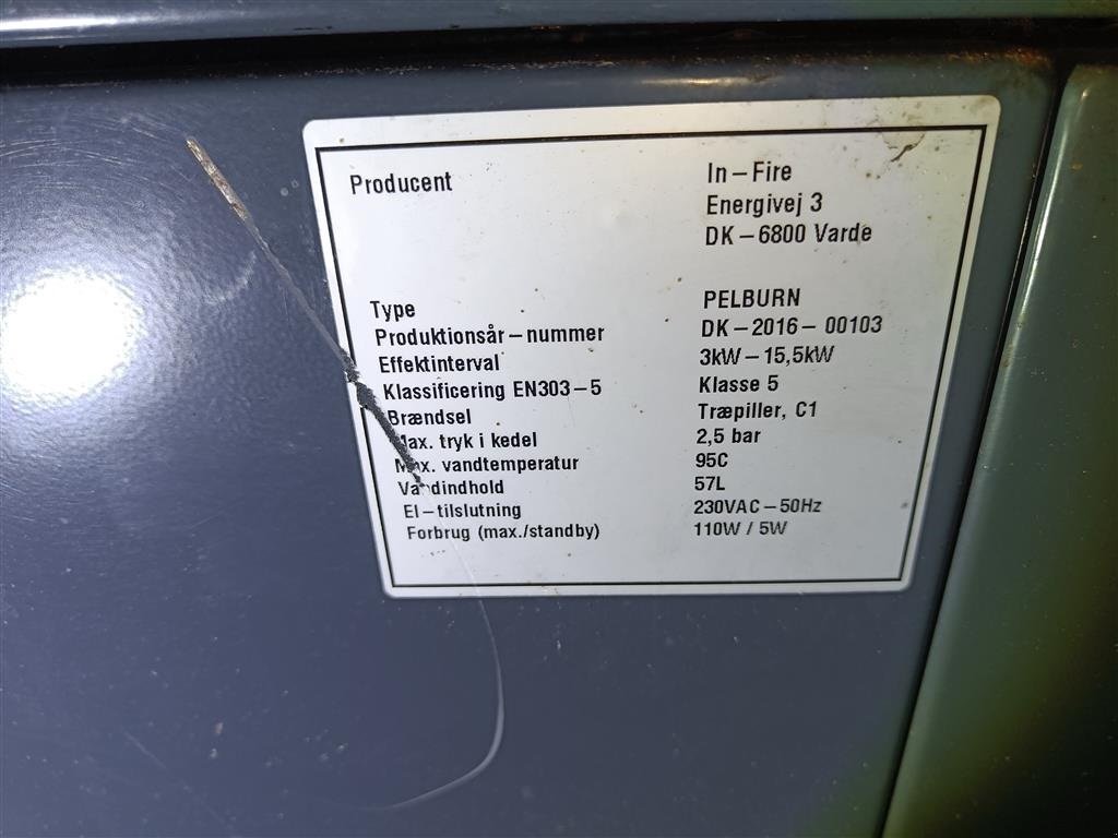 Heizgerät tip Sonstige Stokerfyr In-fire 3-15,5 kW, Gebrauchtmaschine in Egtved (Poză 8)