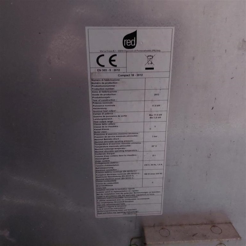 Heizgerät des Typs Sonstige Træpillefyr Baxi Compact 18, Gebrauchtmaschine in Egtved (Bild 5)