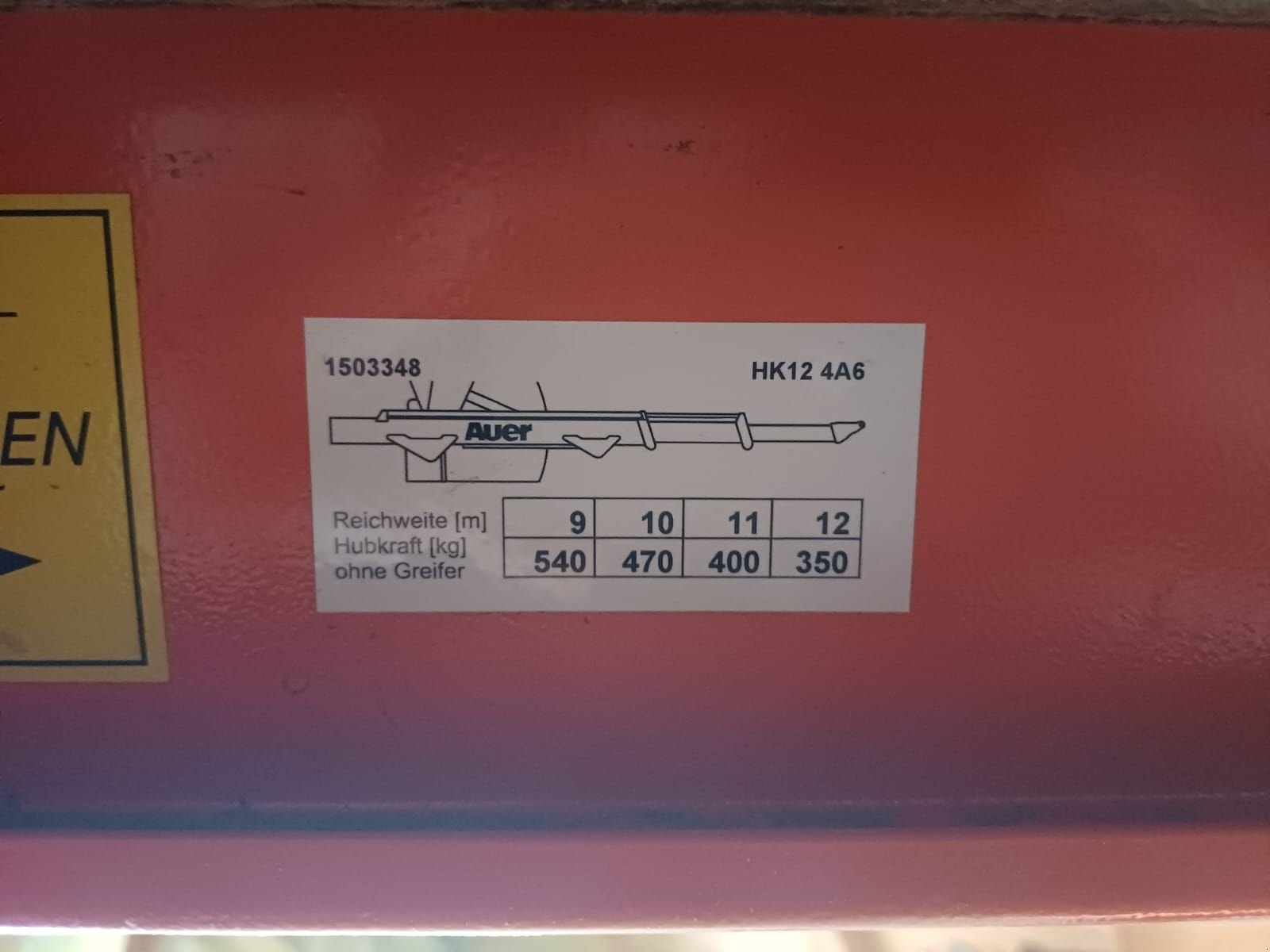 Heukran a típus Auer Hängedrehkran HK12, Gebrauchtmaschine ekkor: Berndorf (Kép 7)