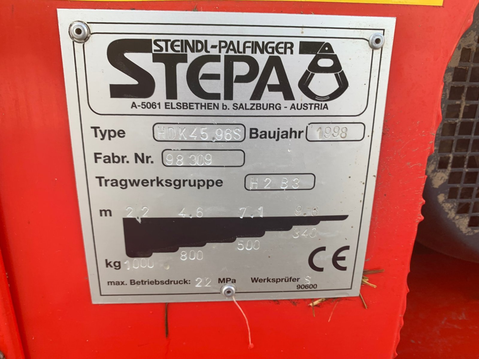Heukran typu Stepa HDK 45.96S, Gebrauchtmaschine w Elixhausen (Zdjęcie 7)