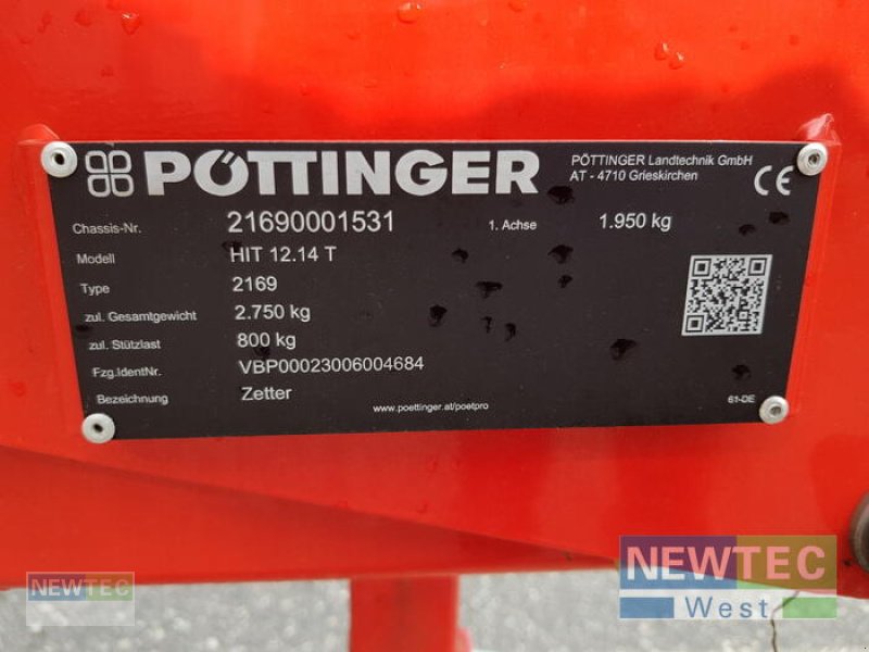 Heuwender typu Pöttinger HIT 12.14 T, Gebrauchtmaschine v Nartum (Obrázek 15)
