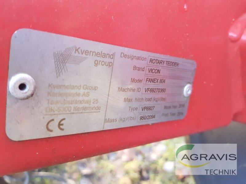 Heuwender del tipo Vicon FANEX 804, Gebrauchtmaschine en Nartum (Imagen 4)