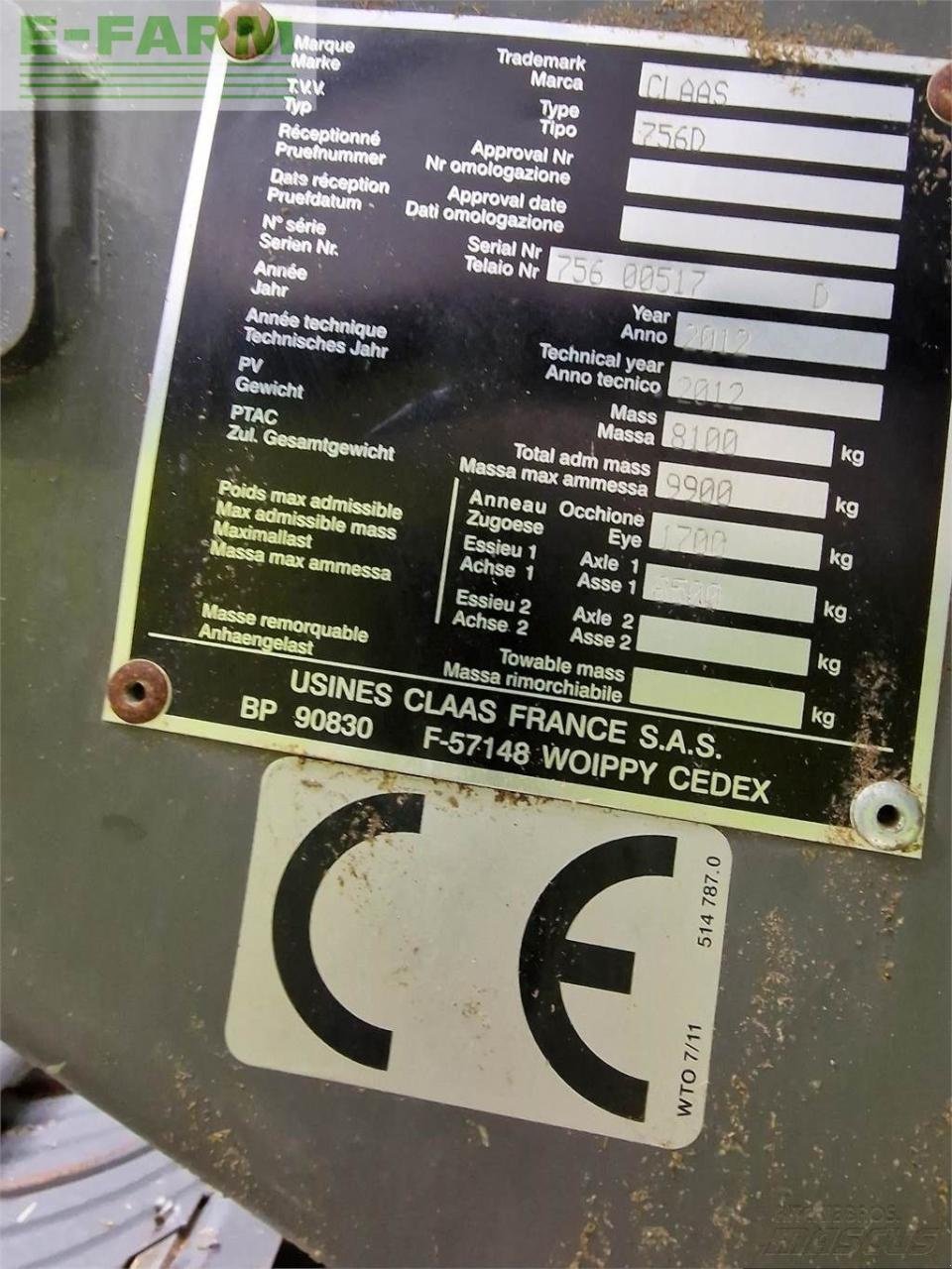 Hochdruckpresse of the type CLAAS quadrant 2200 756d, Gebrauchtmaschine in KAUNAS DISTRICT (Picture 10)