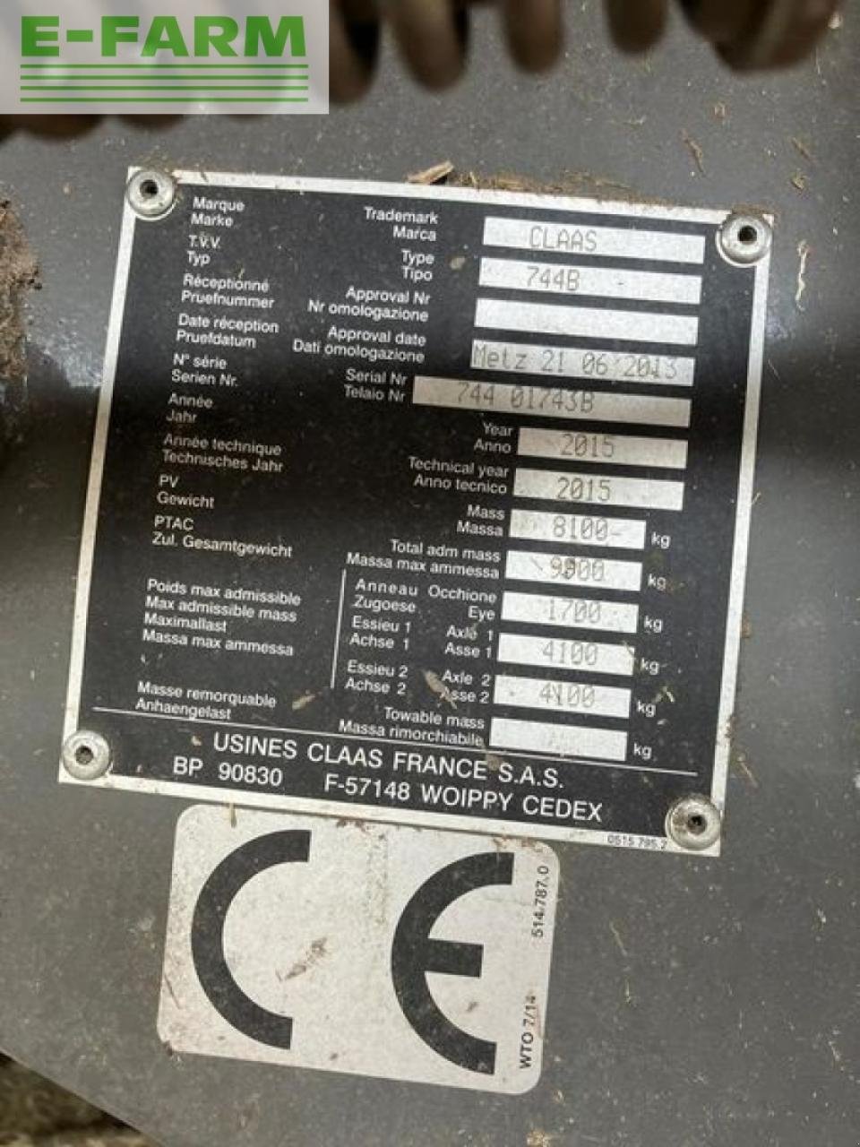 Hochdruckpresse tip CLAAS quadrant 3200, Gebrauchtmaschine in SHREWSBURRY (Poză 9)