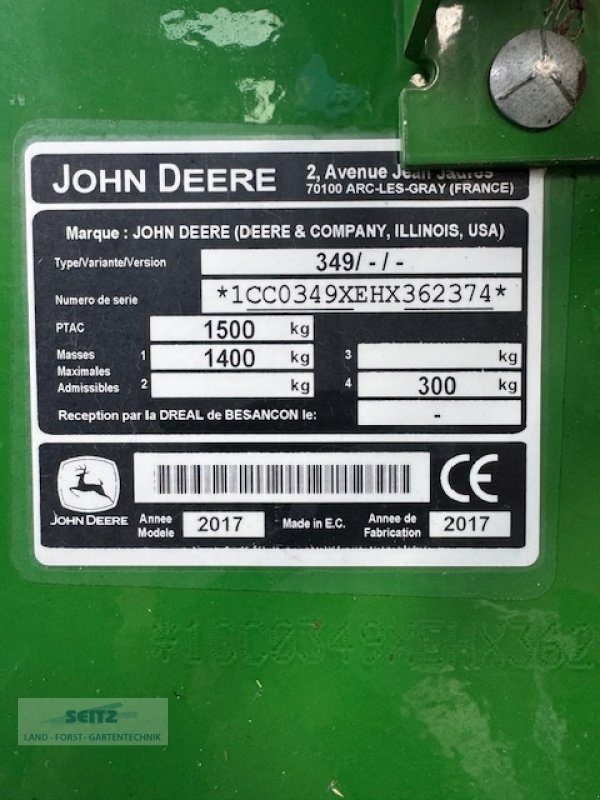 Hochdruckpresse van het type John Deere 439, Gebrauchtmaschine in Lindenfels-Glattbach (Foto 5)