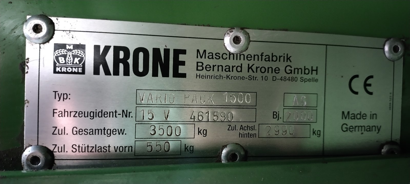 Hochdruckpresse typu Krone Vario Pack 1500, Gebrauchtmaschine v Bärnau (Obrázek 14)
