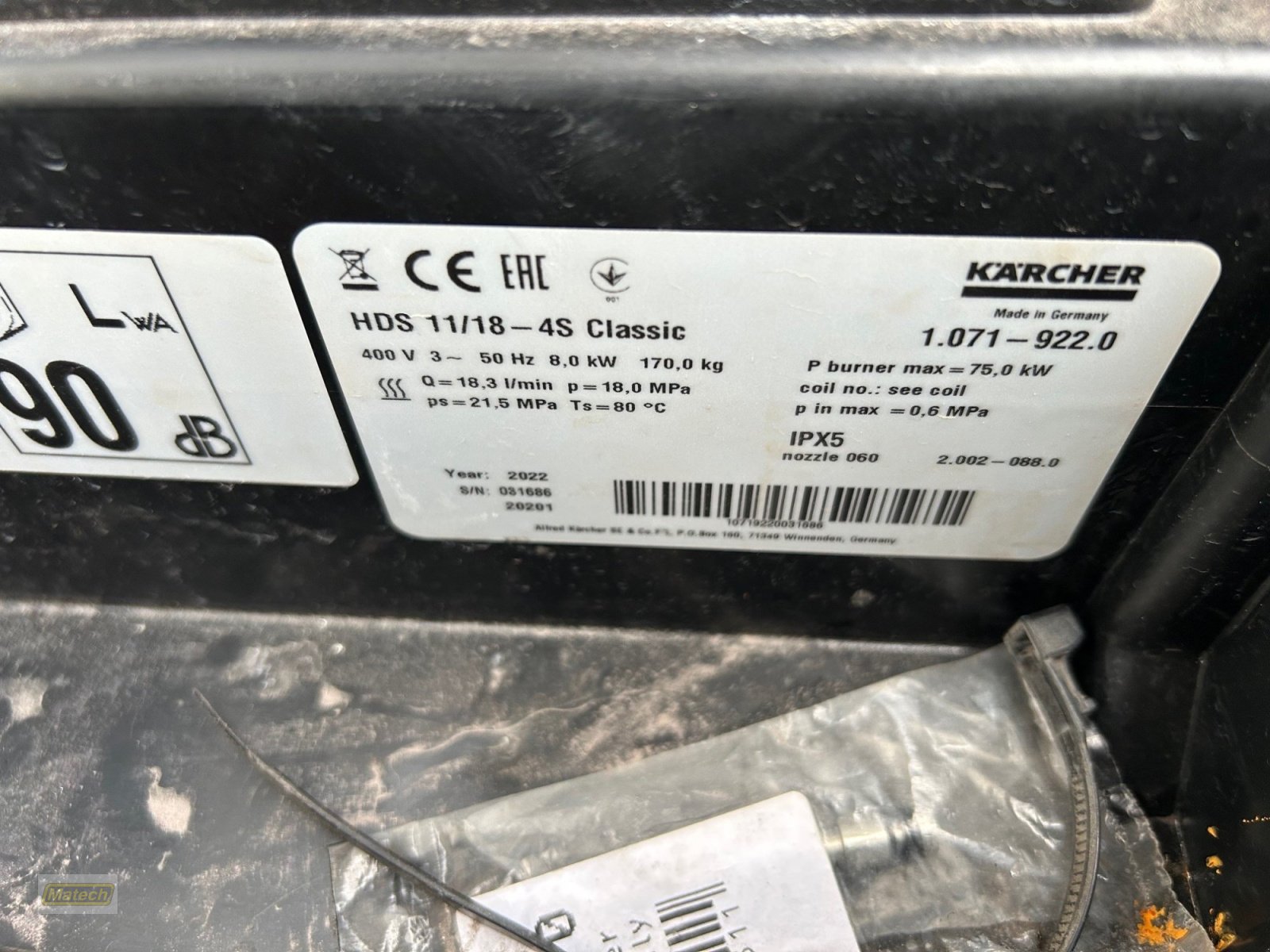 Hochdruckreiniger типа Kärcher HDS 11/18-4 S, Gebrauchtmaschine в Bühl (Фотография 4)