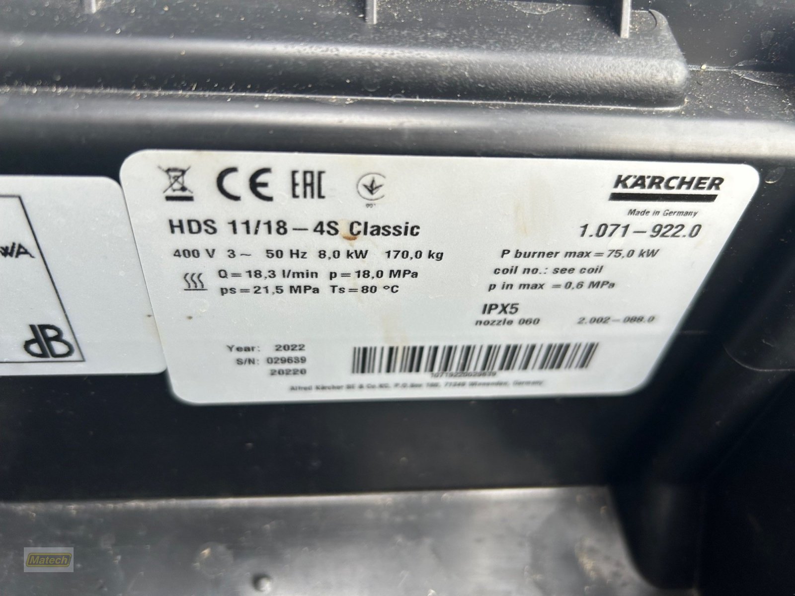 Hochdruckreiniger Türe ait Kärcher HDS 11/18-4 SXA, Gebrauchtmaschine içinde Bühl (resim 5)