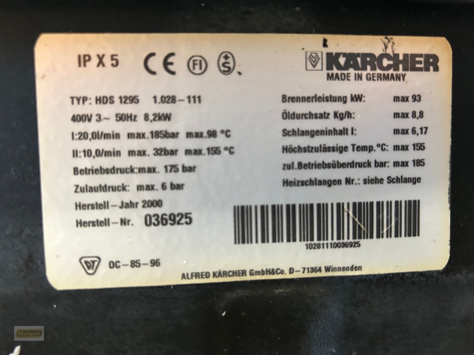 Hochdruckreiniger a típus Kärcher HDS 1295, Gebrauchtmaschine ekkor: Bühl (Kép 8)