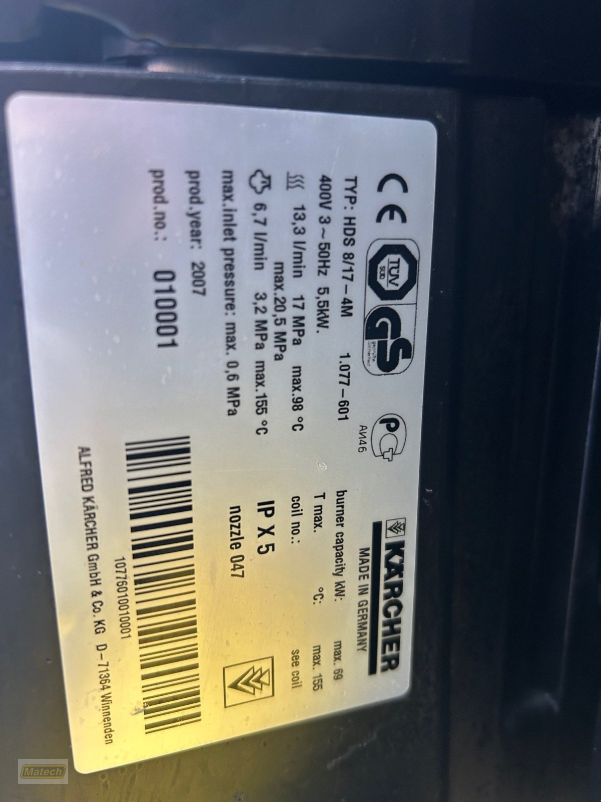 Hochdruckreiniger del tipo Kärcher HDS 8/17-4M, Gebrauchtmaschine In Bühl (Immagine 4)